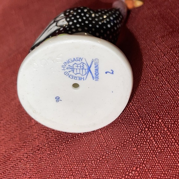 HEREND Hand Painted Porcelain GUINEA HEN GUINEA FOWL BIRD FIGURINE 2 15/16 inch - Picture 8 of 11